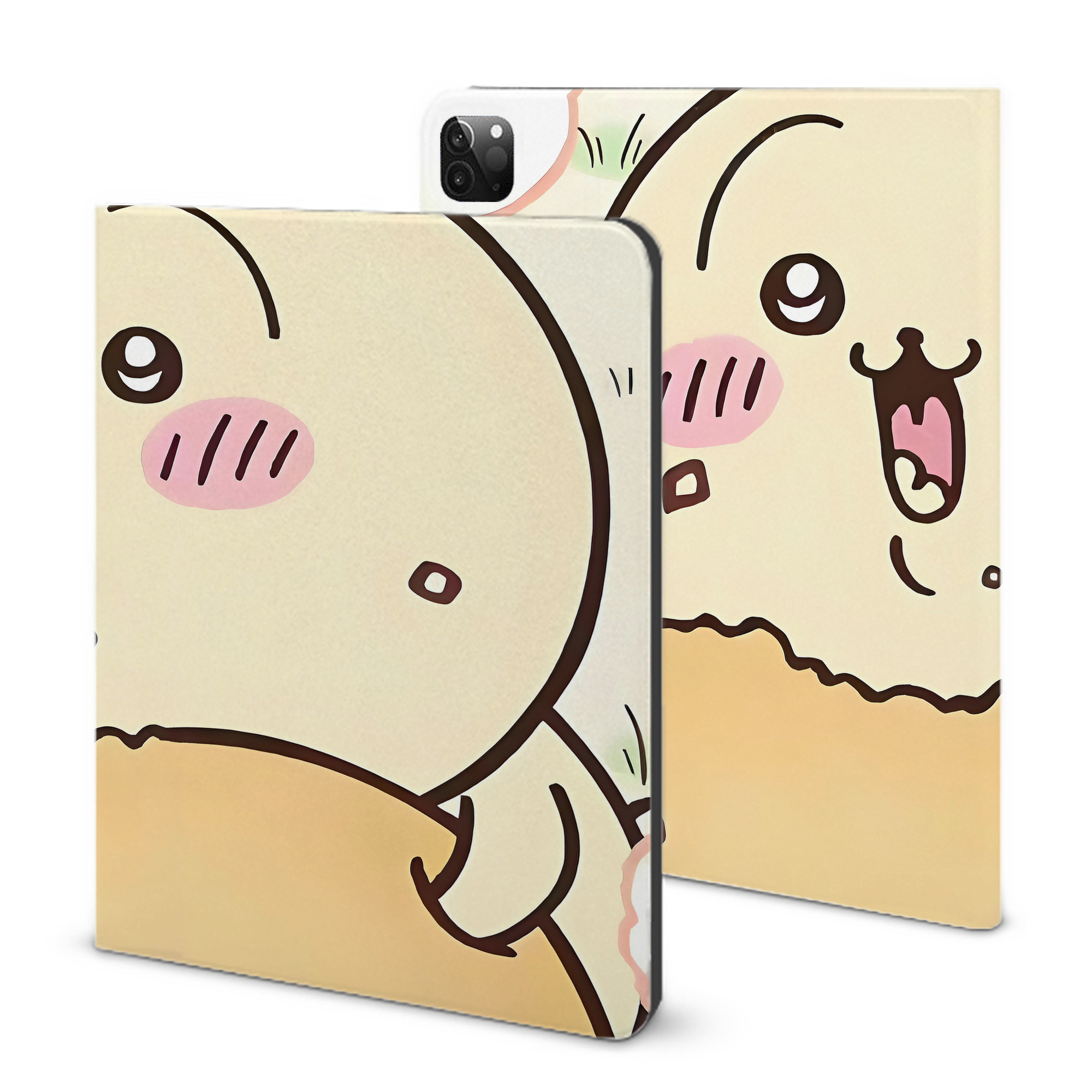 （画像用） ちいかわ Chii-kawa IPadケース ペンホルダー付き ブックスタイルデザイン